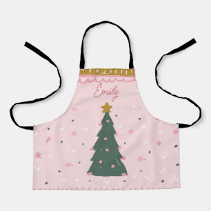 Tablier de cuisine de Noël personnalisé pour fille
