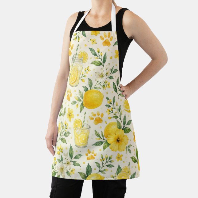 Tablier de cuisine d'été à empreinte de patte de c (Insitu)
