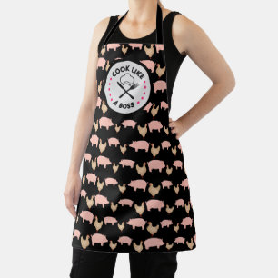 Tablier de cuisine drôle cadeau poulet porc comme