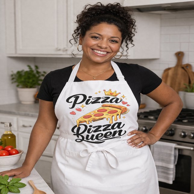 Tablier de cuisine drôle de la Reine de Pizza pour (Créateur téléchargé)