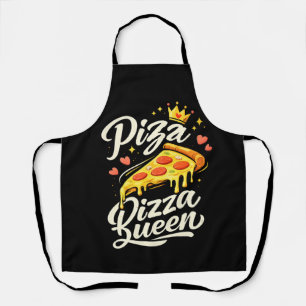 Tablier de cuisine drôle de la Reine Pizza pour fe