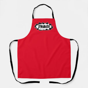 Tablier de cuisine drôle déchiré avec juron