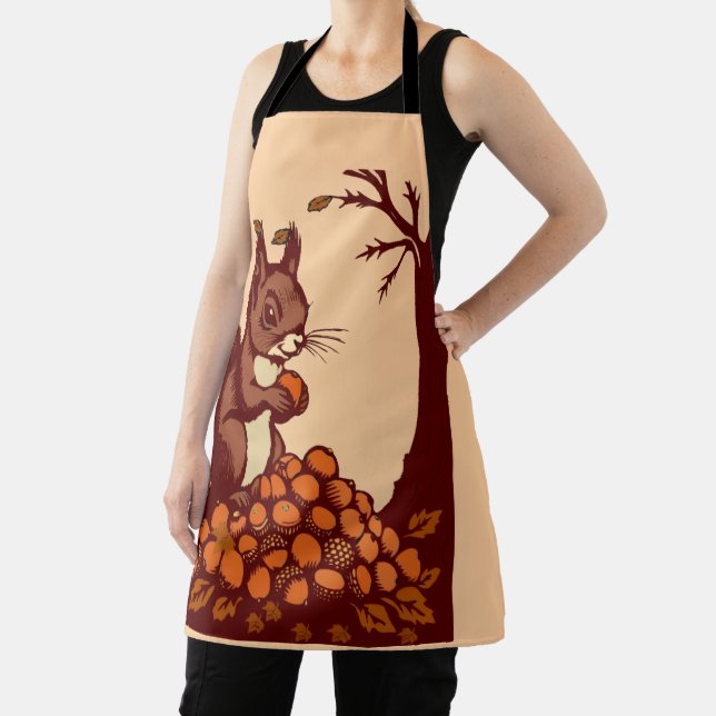 🐿️ Tablier de Cuisine Écureuil d'Automne (Insitu)