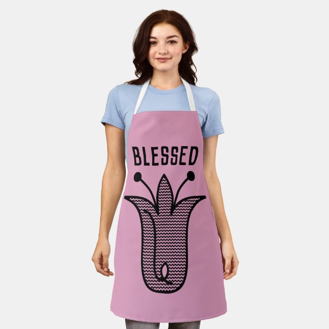 TABLIER DE CUISINE FLEUR BÉNIE (Porté)