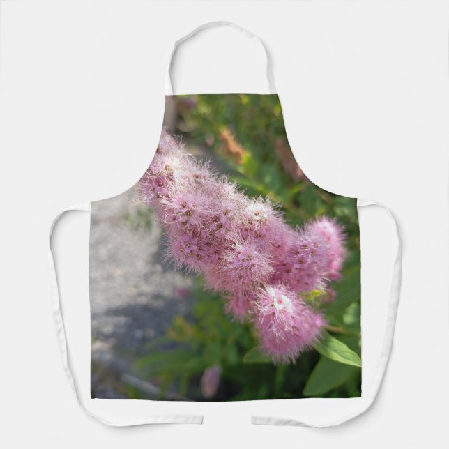 Tablier de cuisine floral Fleur d'Astilbe rose pou (Recto)