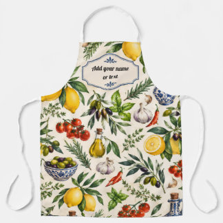 Tablier de cuisine italien personnalisé - Méditerr
