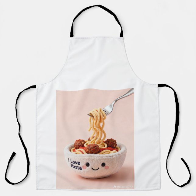 Tablier de cuisine J'adore les pâtes Chef italien (Recto)