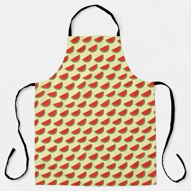 Tablier de cuisine jaune pastèque d'été (Recto)