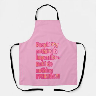 Tablier de cuisine Je ne fais rien tous les jours