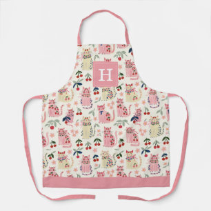 Tablier de cuisine joli chat cerise