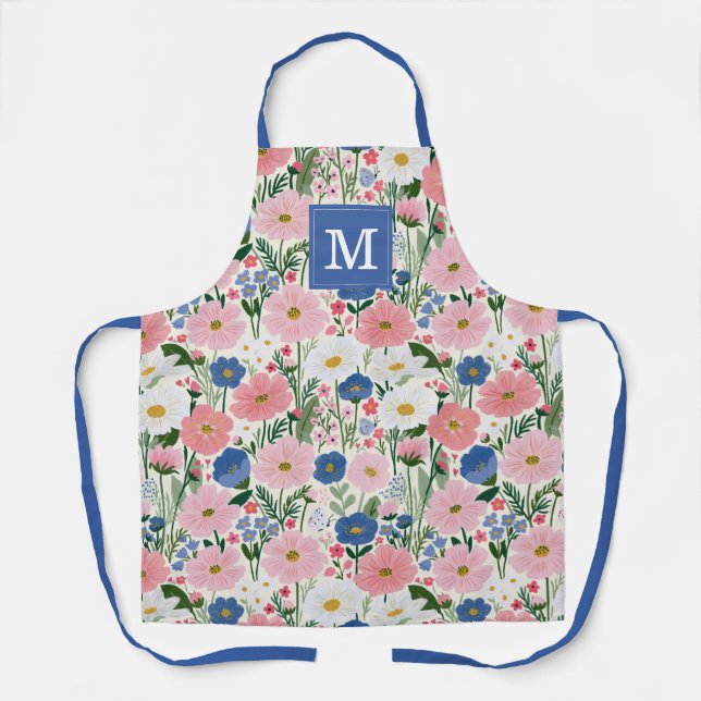 Tablier de cuisine jolies fleurs de jardin (Recto)