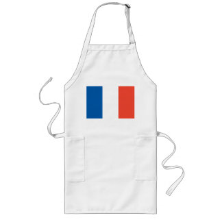 Tablier de cuisine long avec drapeau français