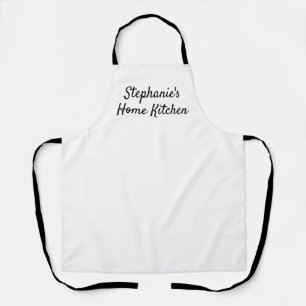Tablier de cuisine maison personnalisé blanc