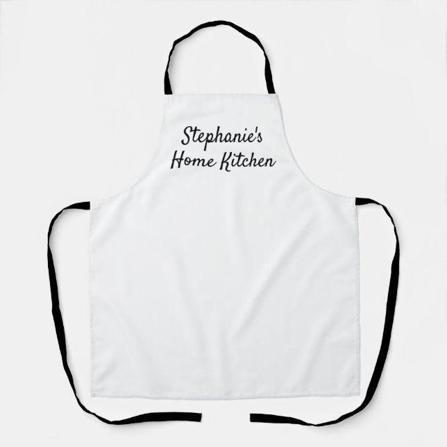 Tablier de cuisine maison personnalisé blanc (Recto)