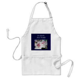 Tablier de cuisine Maman Mangez Local fleurs d'aza
