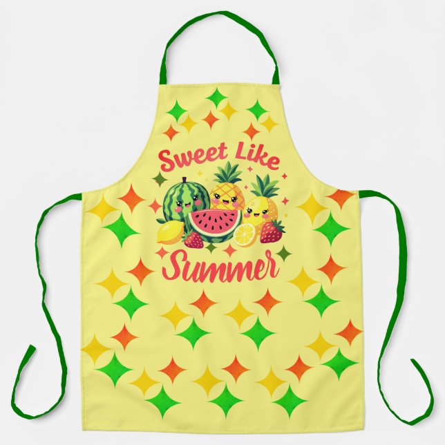 Tablier de cuisine mignon et kawaii aux fruits dou (Recto)