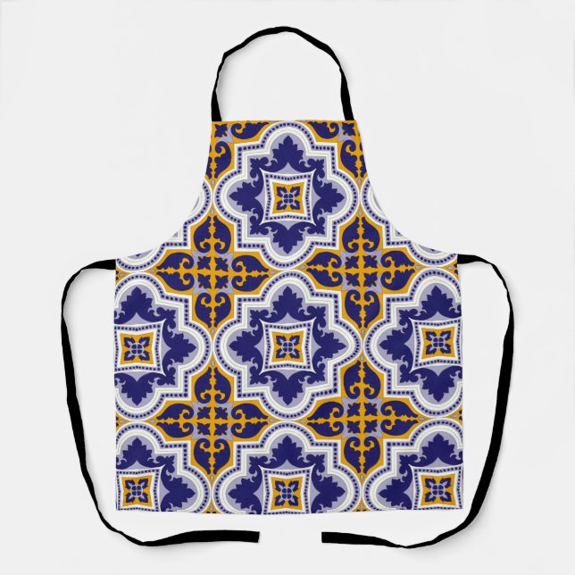 Tablier de cuisine motif méditerranéen (Recto)