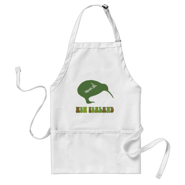 Tablier de cuisine néo-zélandais vert Kiwi (Devant)