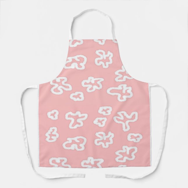 Tablier de cuisine Nurse Logo Fleurs roses Soins à (Recto)