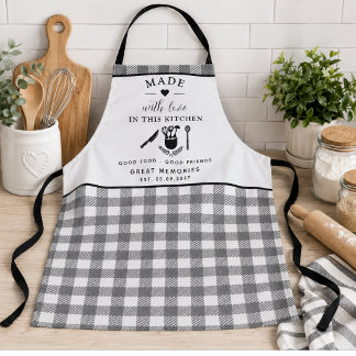 Tablier de cuisine personnalisé à carreaux de Buff