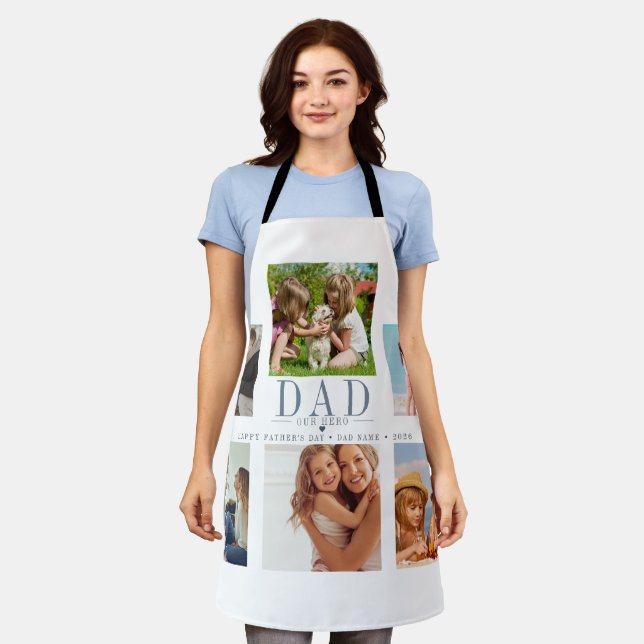 Tablier de cuisine personnalisé avec collage de ph (Porté)