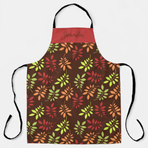 Tablier de cuisine personnalisé avec feuilles d'au
