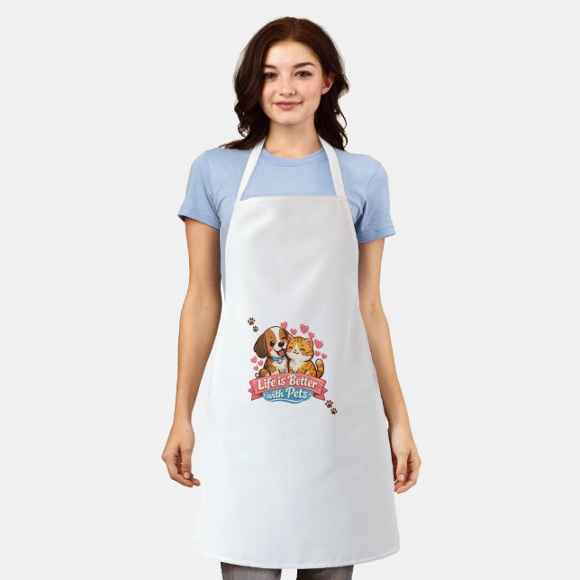 Tablier de cuisine pour amateur de jolis animaux – (Porté)