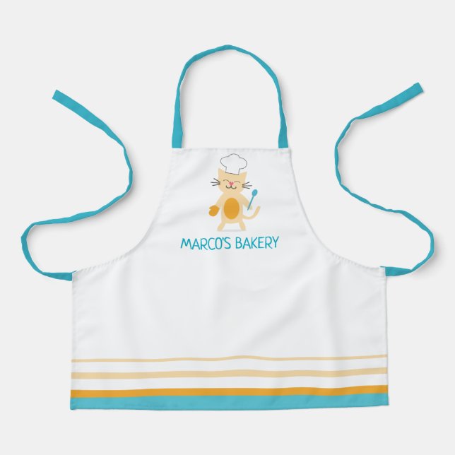 Tablier de cuisine pour chat de chef personnalisé  (Recto)