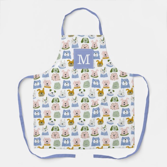 Tablier de cuisine pour chiens mignons (Recto)