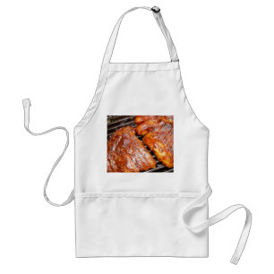 Tablier de cuisine pour côtes de BBQ fumées