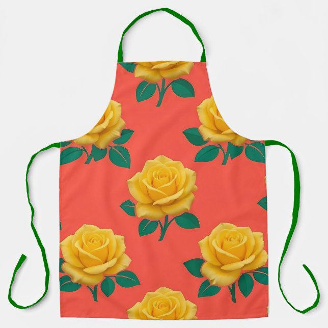 Tablier de cuisine professionnel floral rose vibra (Recto)