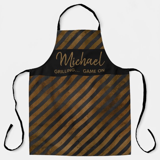 Tablier de cuisine rayures audacieuses pour chef d (Recto)