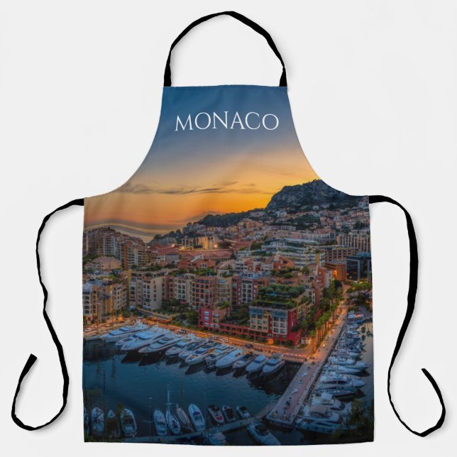 Tablier de cuisine souvenir Monaco Memento Cadeau (Recto)