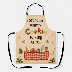 Tablier de cuisson de Noël de grand-mère Festif