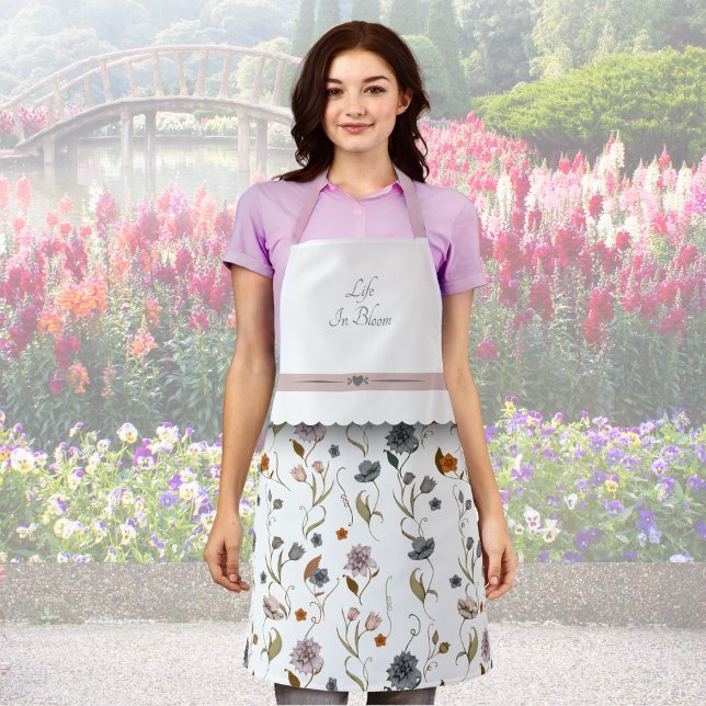 Tablier de cuisson et de Cuisine de fleurs (Dreamy Florals Baking and Cooking Apron)