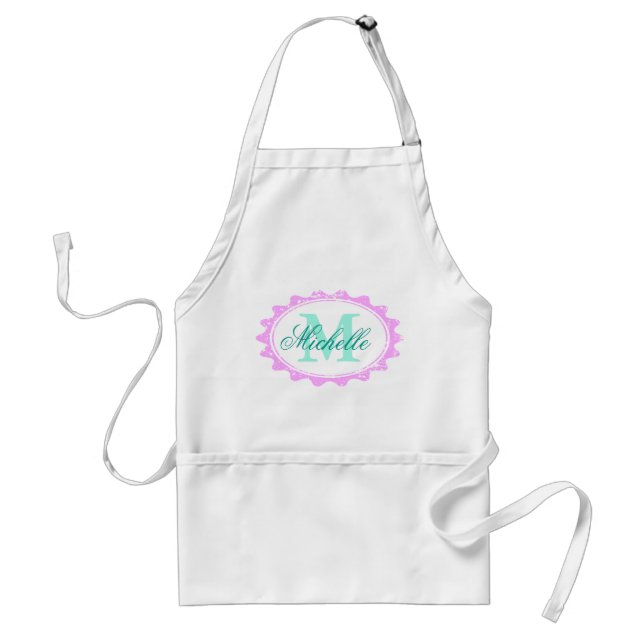Tablier de cuisson monogramme personnalisé pour fe (Devant)