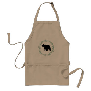 Tablier de ferme de guirlande de silhouette d'ours