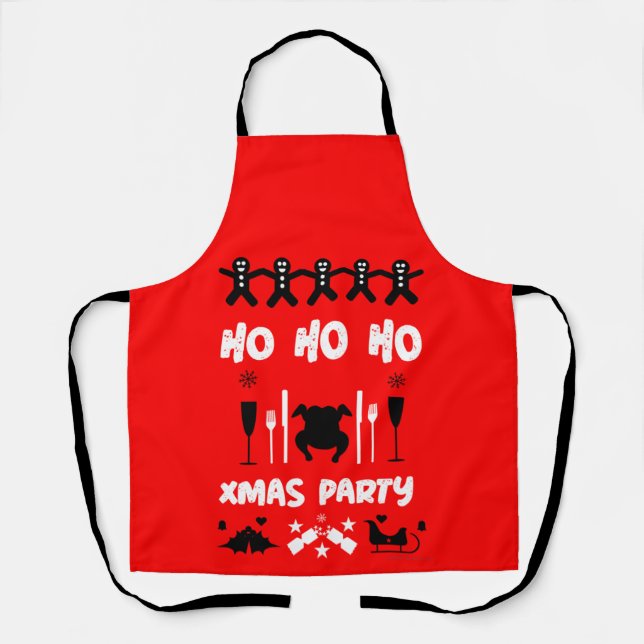 Tablier de fête de bureau de Noël laid (Recto)