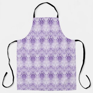 Tablier de fleurs blanches violettes