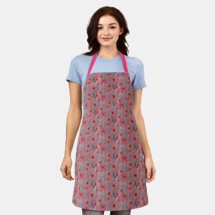 Tablier de fleurs rose bonbon
