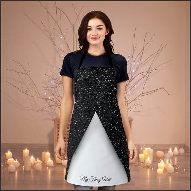 Tablier de Glamour Noir et Blanc (Black and White Glamour Apron)