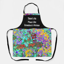 Tablier de grand-mère coloré – Floral abstrait