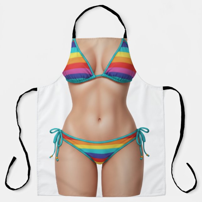 Tablier de grill amusant en bikini – Cadeau de BBQ (Recto)