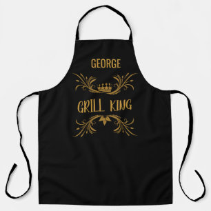 Tablier de grillade du roi grill noir