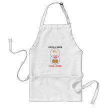 Tablier de grillade personnalisé drôle Pizza et Bi