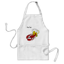 Tablier de homard avec texte personnalisé