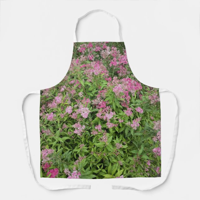 Tablier de jardin fleuri rose (Recto)