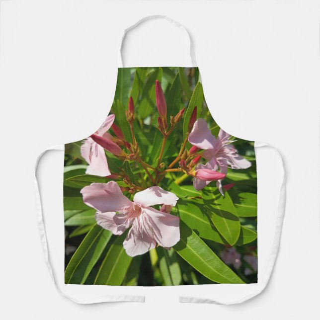 Tablier de jardin floral à l'oléandre rose Cuisine (Recto)