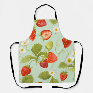 Tablier de jardin vintage aux fraises