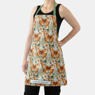 Tablier de jardinage floral papillon jardin fleurs